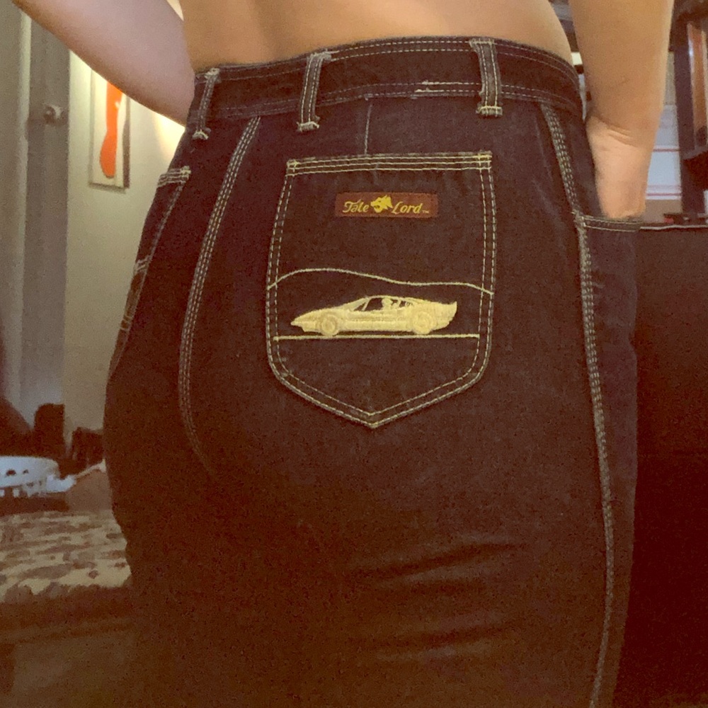 VNTG TALE LORD RACECAR DETAIL JEANS